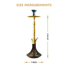 Load image into Gallery viewer, COCOYAYA King Series Carlos Hookah Golden (Dark Grey Base)(With Bag)