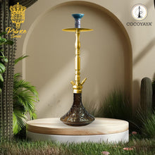 Load image into Gallery viewer, COCOYAYA King Series Carlos Hookah Golden (Dark Grey Base)(With Bag)