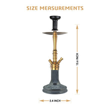 Load image into Gallery viewer, COCOYAYA Barcelona Hookah Golden/Black Base ( With Bag )
