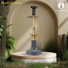 Load image into Gallery viewer, COCOYAYA Barcelona Hookah Golden/Black Base ( With Bag )