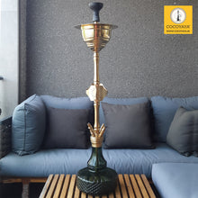 Load image into Gallery viewer, COCOYAYA King Series Greate Hookah Golden ( Dark Green Base ) With Bag