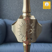Load image into Gallery viewer, COCOYAYA King Series Greate Hookah Golden ( Dark Green Base ) With Bag