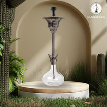 Load image into Gallery viewer, COCOYAYA Yara Pro Shisha Hookah Grey (Transparent Base)(With Bag)