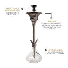 Load image into Gallery viewer, COCOYAYA Yara Pro Shisha Hookah Grey (Transparent Base)(With Bag)