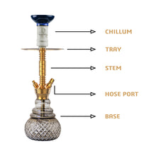 Load image into Gallery viewer, COCOYAYA Conquer Series Gunpowder Hookah Golden(with bag)