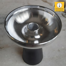Load image into Gallery viewer, COCOYAYA Hookah Chillum Silicone Metal Bowl + Heat Management Device Black Silver