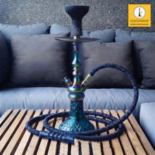 Load image into Gallery viewer, COCOYAYA Long Handle Synthetic Hookah Pipe Blue Black For All Hookah (66 Inches) (Color And Design May Vary )