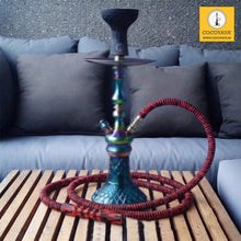 Load image into Gallery viewer, COCOYAYA Long Handle Synthetic Hookah Pipe Red Black For All Hookah (66 Inches) (Color And Design May Vary )