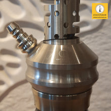 Load image into Gallery viewer, COCOYAYA Jade Series Valeria Hookah Champagne (Design 1 Dark Purple Base) With Bag