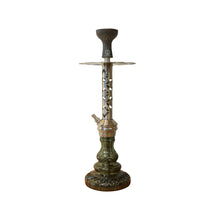Load image into Gallery viewer, COCOYAYA Jade Series Valeria Hookah Champagne (Design 2 Dark Green Base) With Bag