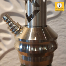 Load image into Gallery viewer, COCOYAYA Jade Series Valeria Hookah Champagne (Design 2 Dark Green Base) With Bag