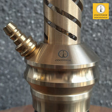 Load image into Gallery viewer, COCOYAYA Valeria Hookah Golden (Dark Purple Base) with Bag