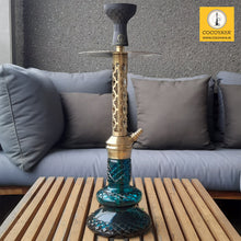 Load image into Gallery viewer, COCOYAYA Jade Series Valeria Hookah Golden ( Design 10 Aqua Base ) With Bag