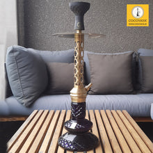 Load image into Gallery viewer, COCOYAYA Jade Series Valeria Hookah Golden ( Design 10 Dark Purple Base ) With Bag