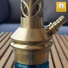 Load image into Gallery viewer, COCOYAYA Jade Series Valeria Hookah Golden ( Design 12 Aqua Base ) With Bag