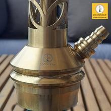 Load image into Gallery viewer, COCOYAYA Jade Series Valeria Hookah Golden ( Design 12 Dark Grey Base ) With Bag