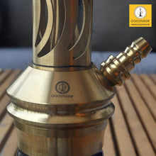 Load image into Gallery viewer, COCOYAYA Jade Series Valeria Hookah Golden ( Design 9 Dark Purple Base ) With Bag