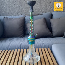 Load image into Gallery viewer, COCOYAYA Jade Series Valeriya Hookah Rainbow (Design 7 Transparent Base) with Bag