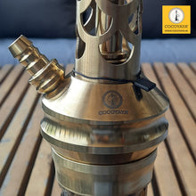 Load image into Gallery viewer, COCOYAYA Jade Series Valeria Hookah Golden ( Design 10 Dark Grey Base ) With Bag