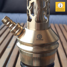 Load image into Gallery viewer, COCOYAYA Jade Series Valeria Hookah Golden (Design 10 Olive Green Base) with Bag