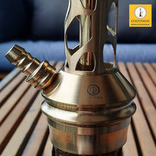 Load image into Gallery viewer, COCOYAYA Jade Series Valeria Hookah Golden ( Design 7 Dark Grey Base ) With Bag