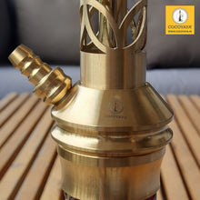 Load image into Gallery viewer, COCOYAYA Jade Series Valeria Hookah Golden (Design 12 Dark Purple Base) With Bag