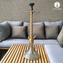 Load image into Gallery viewer, COCOYAYA King Series 2.0 Vikram Aditya Hookah Golden (With Bag)