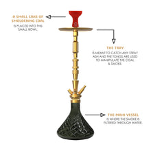 Load image into Gallery viewer, COCOYAYA King Series Dario Hookah Golden (Black Base)(with bag)
