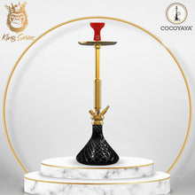 Load image into Gallery viewer, COCOYAYA King Series Marco Hookah Golden (Black Base)(With Bag)