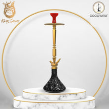 Load image into Gallery viewer, COCOYAYA King Series Rafeo Hookah Golden (Black Base)(with bag)