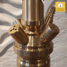 Load image into Gallery viewer, COCOYAYA King Series 2.0 Akbar The Great Hookah Golden ( Black Base) With Bag