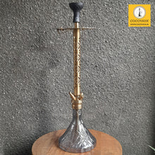 Load image into Gallery viewer, COCOYAYA King Series 2.0 Akbar The Great Hookah Golden (Grey Base) With Bag