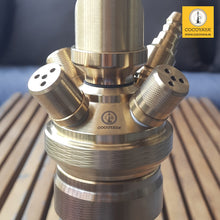 Load image into Gallery viewer, COCOYAYA King Series 2.0 Akbar The Great Hookah Golden (Transparent Base) With Bag