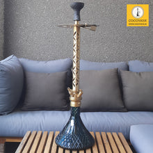 Load image into Gallery viewer, COCOYAYA King Series 2.0 Akbar The Great Hookah Golden (Turquoise Base) With Bag