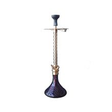 Load image into Gallery viewer, COCOYAYA King Series 2.0 Chandragupta Maurya Hookah Golden (Dark Purple Base) With Bag