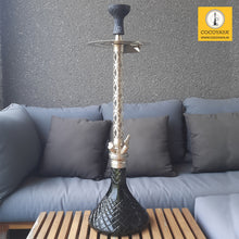 Load image into Gallery viewer, COCOYAYA King Series 2.0 Raja Raj Hookah Champagne ( Dark Green Base)