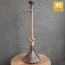 Load image into Gallery viewer, COCOYAYA King Series 2.0 Sher Shah Hookah Golden (Amber Base) With Bag