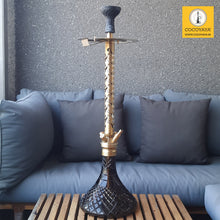 Load image into Gallery viewer, COCOYAYA King Series 2.0 Sher Shah Hookah Golden (Olive Green Base) With Bag