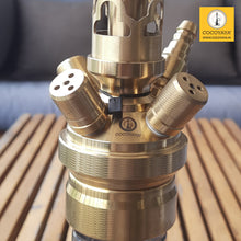 Load image into Gallery viewer, COCOYAYA King Series 2.0 Sher Shah Hookah Golden (Grey Base) With Bag