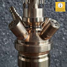 Load image into Gallery viewer, COCOYAYA King Series 2.0 Tughlaq Shah Hookah Golden (Peach Base) With Bag
