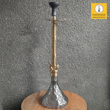 Load image into Gallery viewer, COCOYAYA King Series 2.0 Vikram Aditya Hookah Golden (Grey Base) With Bag
