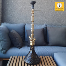 Load image into Gallery viewer, COCOYAYA King Series Dario Hookah Golden ( Dark Grey Base ) With Bag