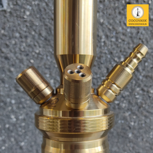 Load image into Gallery viewer, COCOYAYA King Series Brando Hookah Golden (Dark Grey Base) With Bag