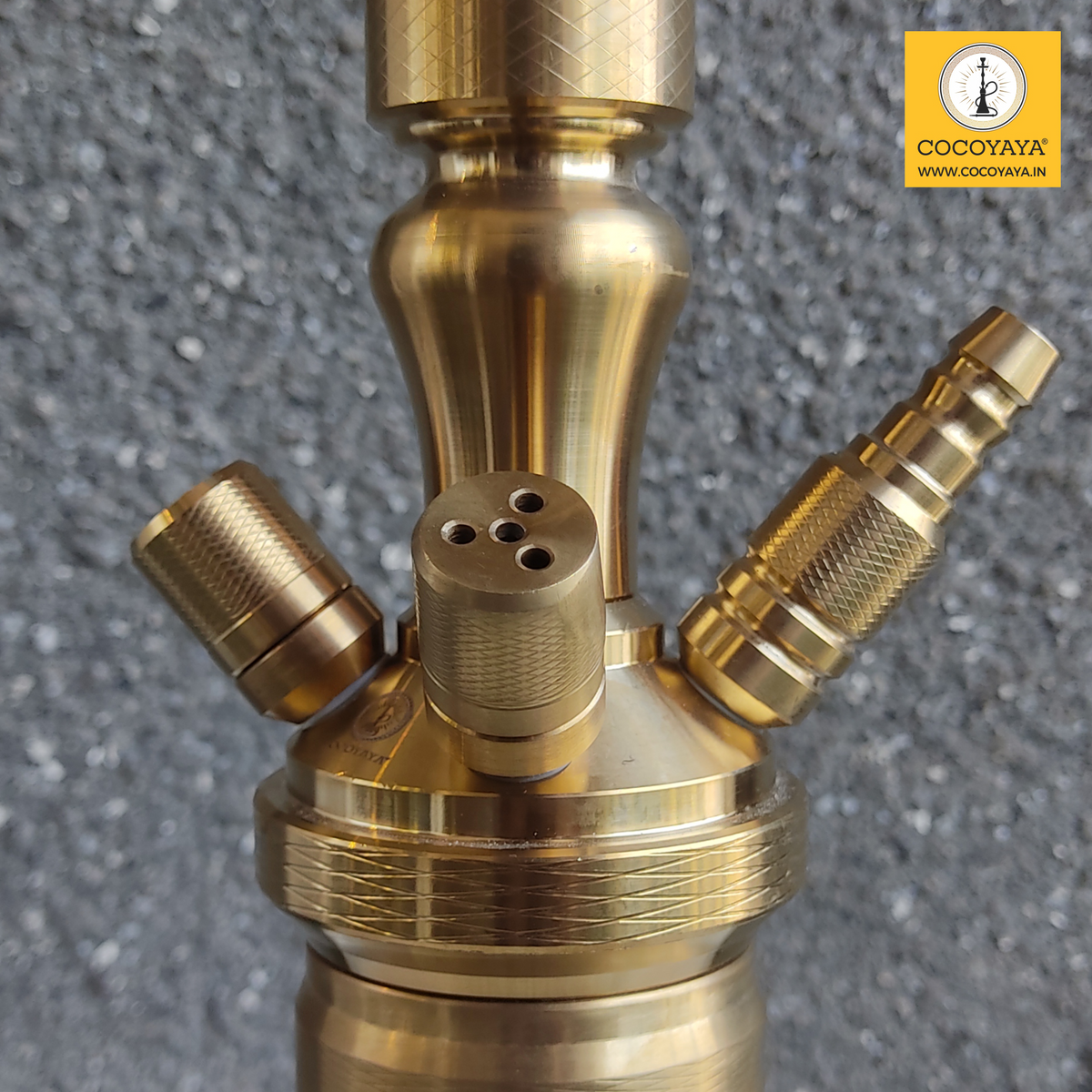 COCOYAYA King Series Rafeo Hookah Golden ( Transparent Base ) With