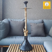 Load image into Gallery viewer, COCOYAYA King Series Kaldor Hookah Golden (Black Base) With Bag