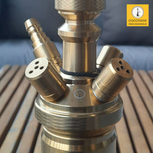 Load image into Gallery viewer, COCOYAYA King Series Kaldor Hookah Golden (Black Base) With Bag