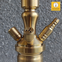 Load image into Gallery viewer, COCOYAYA King Series Rafeo Hookah Golden ( Amber Base ) With Bag