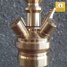 Load image into Gallery viewer, COCOYAYA King Series Kaldor Hookah Golden (Cut Glass Base) With Bag