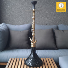 Load image into Gallery viewer, COCOYAYA King Series Litt Hookah Golden ( Dark Green Base) With Bag