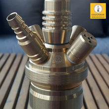 Load image into Gallery viewer, COCOYAYA King Series Litt Hookah Golden ( Dark Grey Base) With Bag